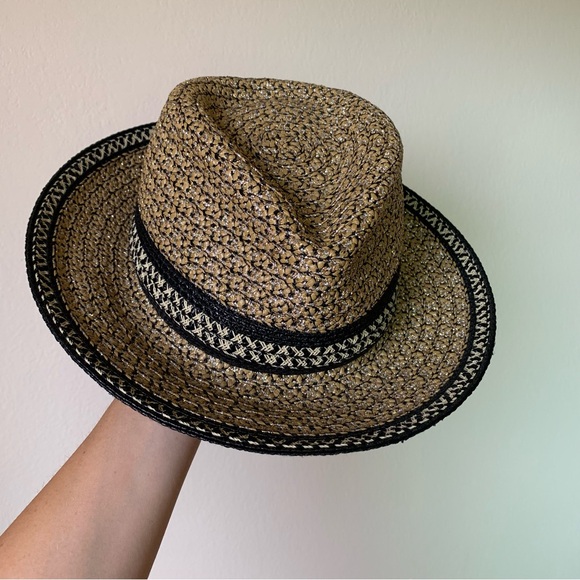 Eric Javits Woven Fedora Hat Beige UPF 50+ - Picture 2 of 11